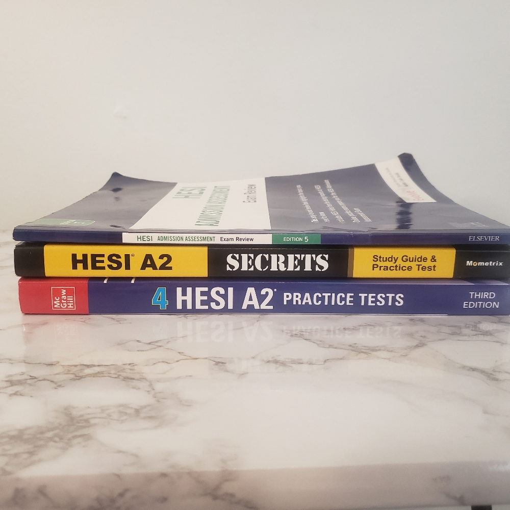 HESI A2 PREP PRACTICE TEST Exam Prep: 3 Books Mcgraw, Mometrix, Evolve